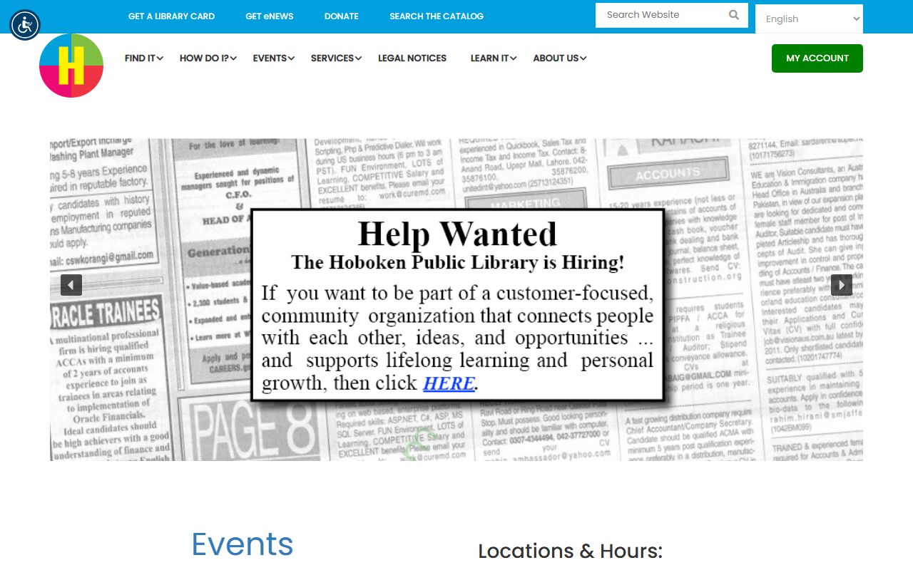 Hoboken Public Library resources for death index and genealogy research