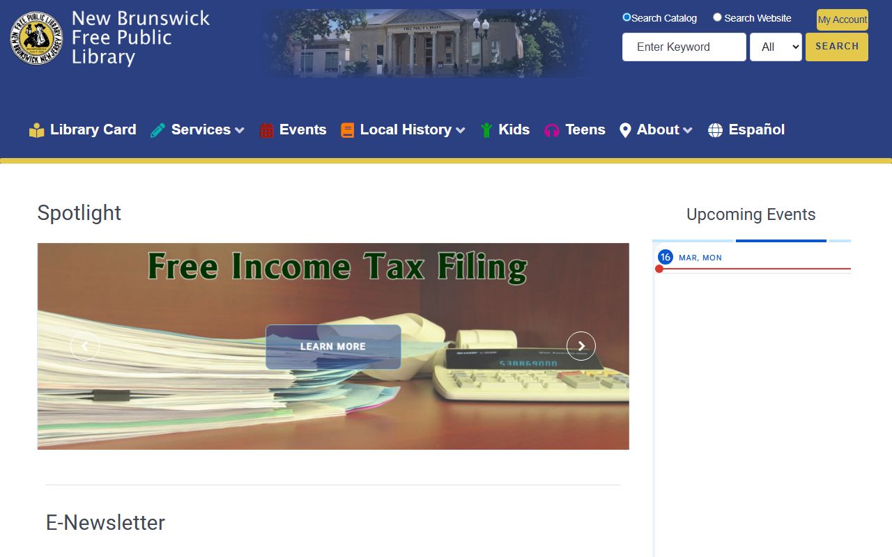 New Brunswick Free Public Library resources for death index research