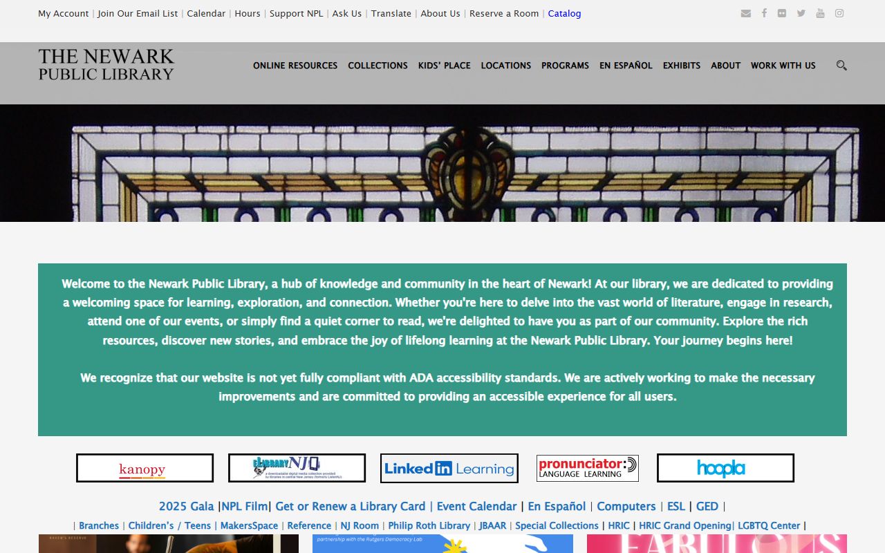 Newark Public Library local history and genealogy collection