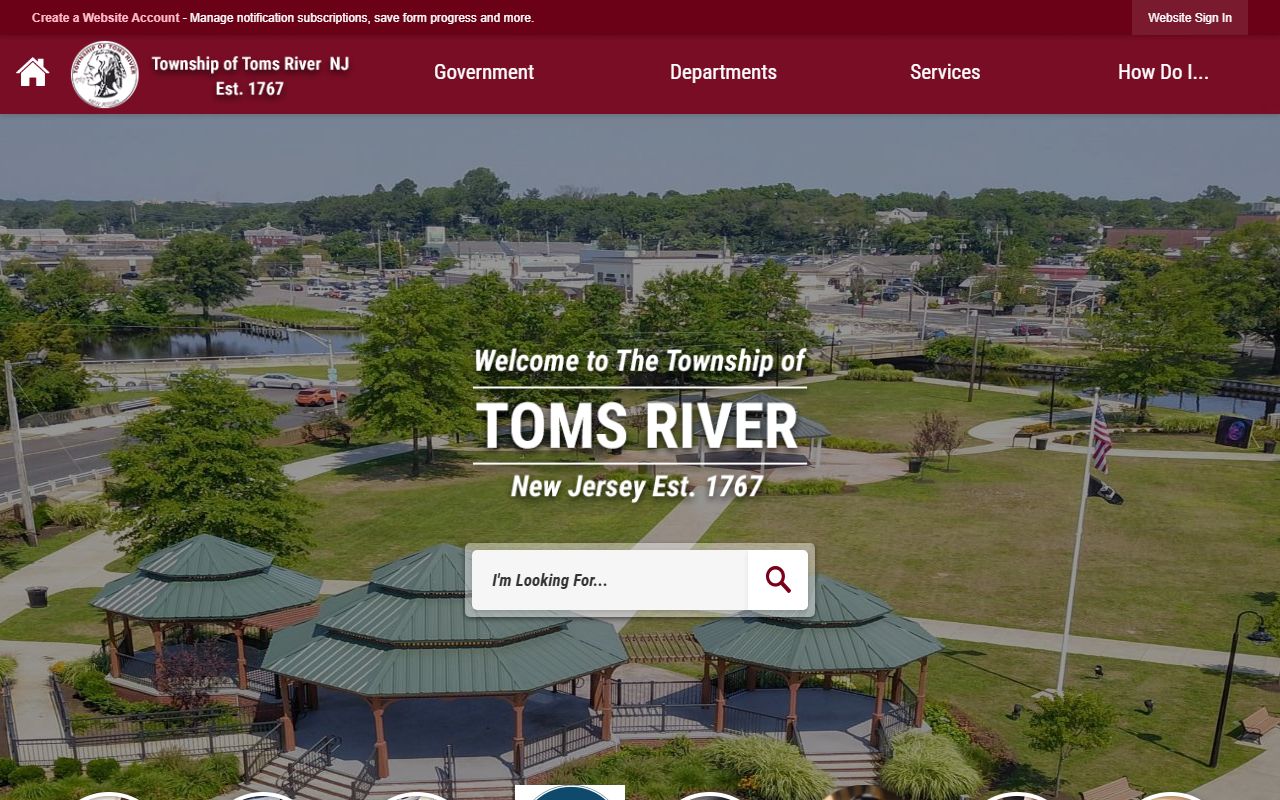 Toms River Township Clerk office for death index and vital records searches