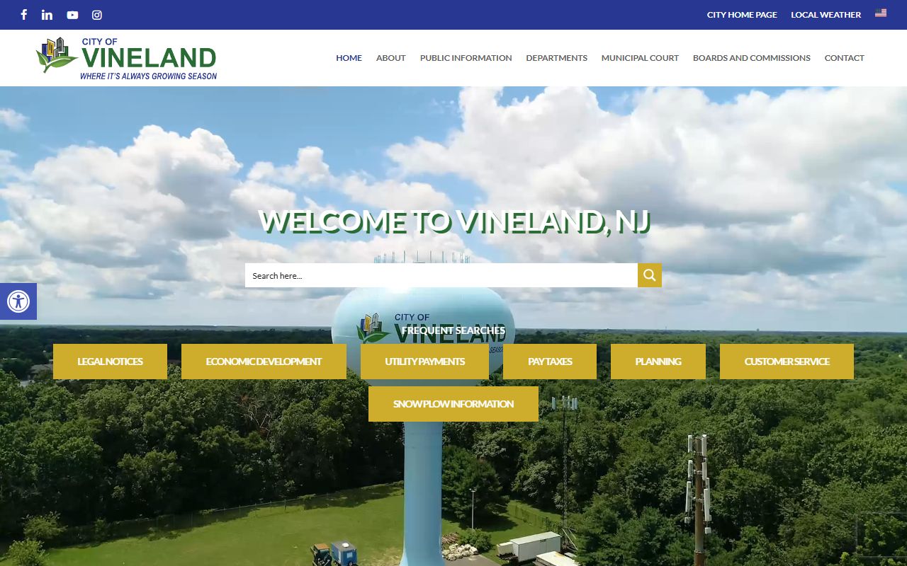 Vineland City Clerk office for death index and vital records requests