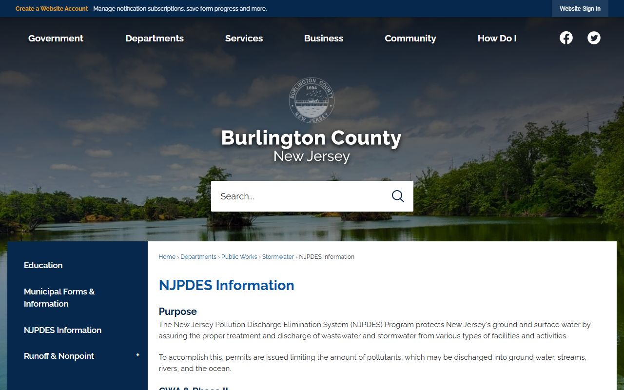 Burlington County Surrogate's Court office for death index records