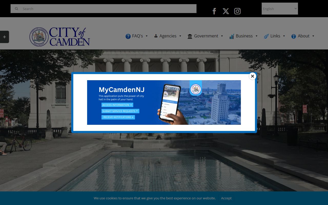 Camden City Clerk office for vital records and Camden County death index searches