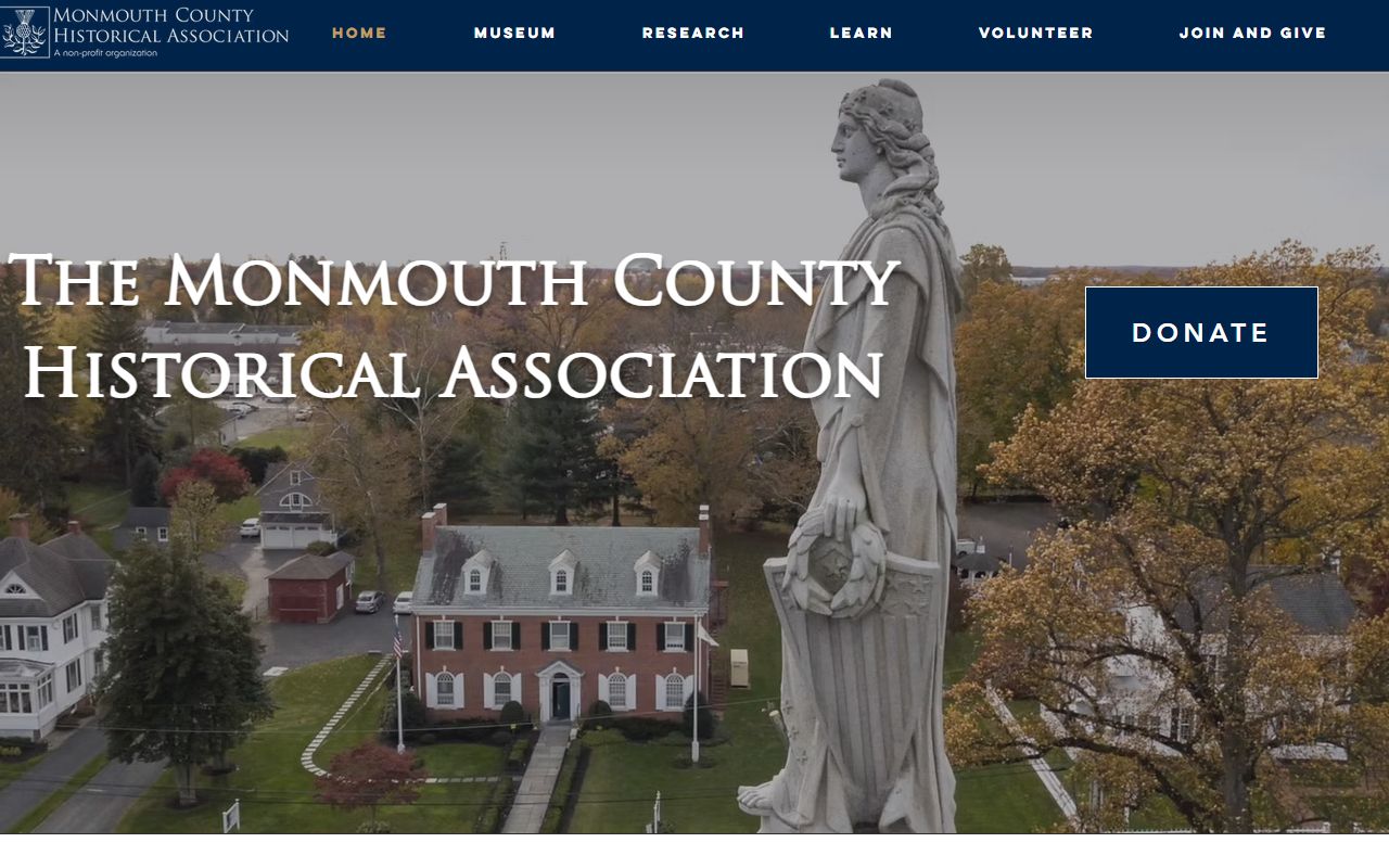 Monmouth County Historical Association building and archives for genealogy research